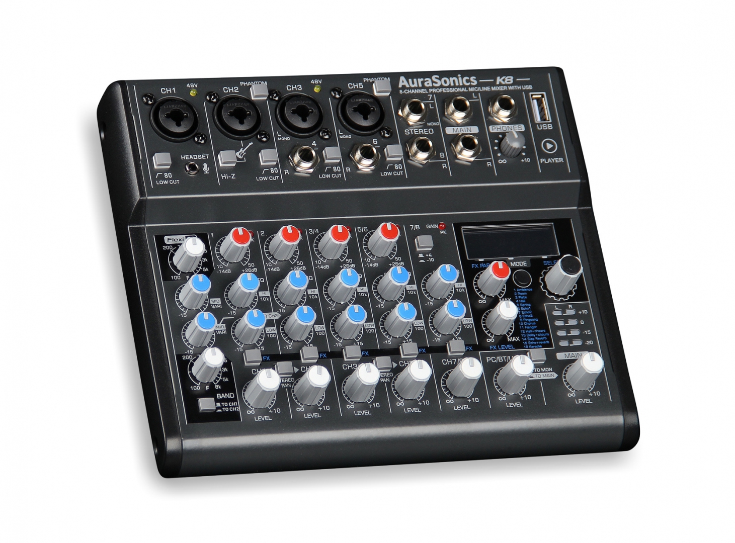 AuraSonics K8 компактный микшерный пульт в Симе