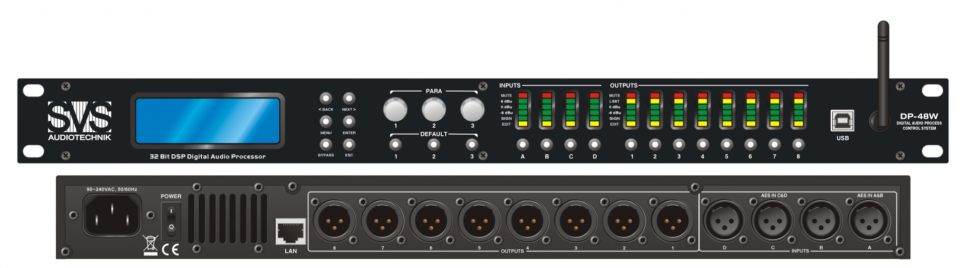 SVS Audiotechnik DP-48W Цифровой процессор: 4 входа 8 выходов в Симе