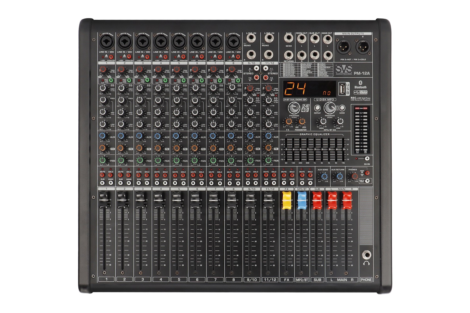 SVS Audiotechnik mixers PM-12A Активный аналоговый микшерный пульт, 12-канальный в Симе